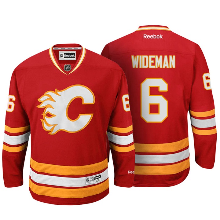 Calgary Flames Dennis Wideman Red Premier Jersey