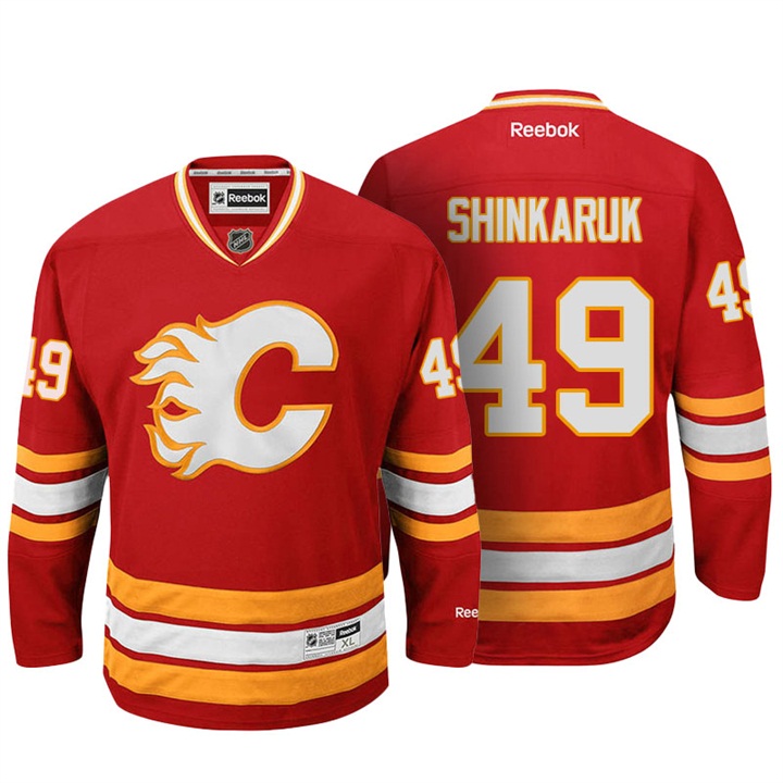 Calgary Flames Hunter Shinkaruk Red Premier Jersey