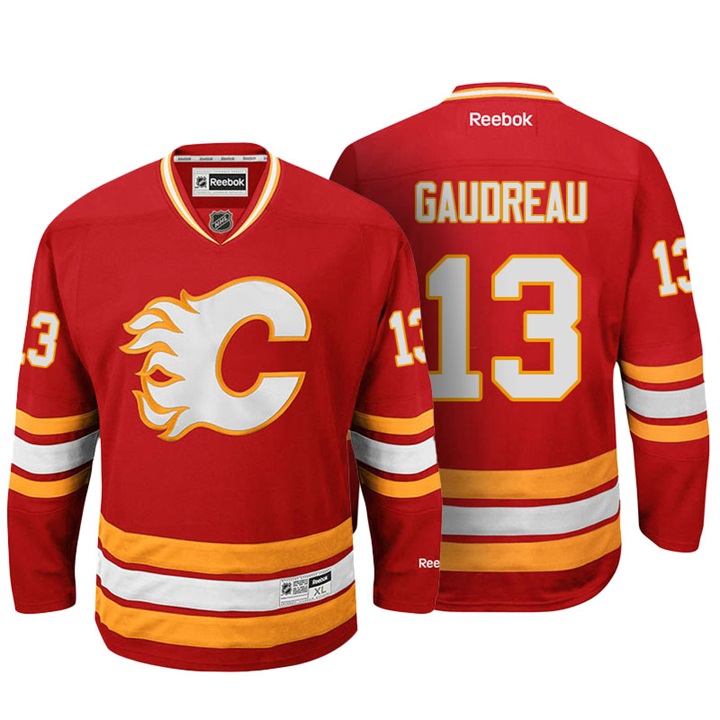 Calgary Flames Johnny Gaudreau Red Premier Jersey