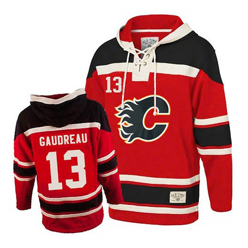 Johnny Gaudreau Calgary Flames #13 Ice Hockey Sawyer Hooded Sweatshirt