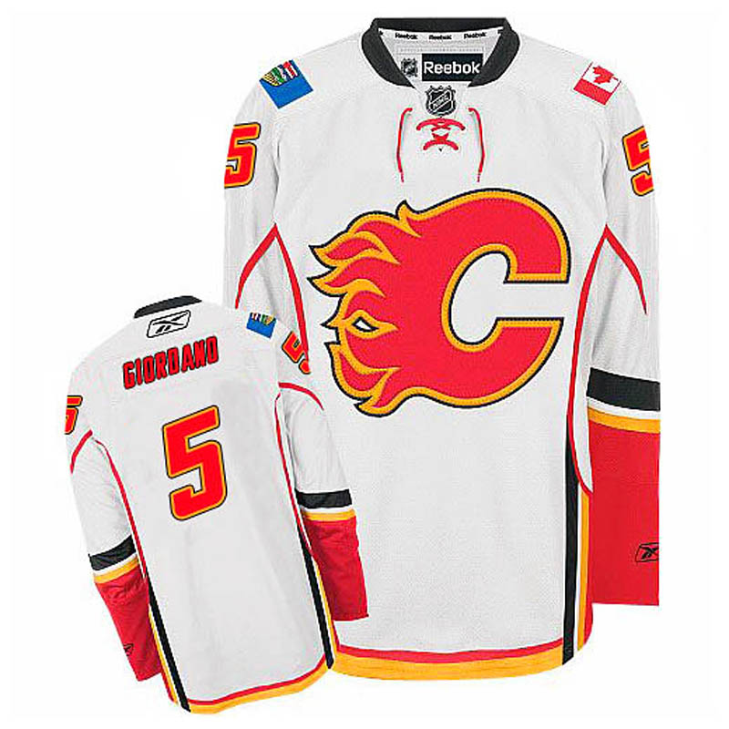 Mark Giordano Calgary Flames #5 Away Ice Hockey Jersey