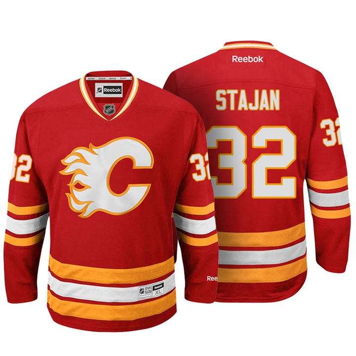 Calgary Flames Matt Stajan Red Premier Jersey