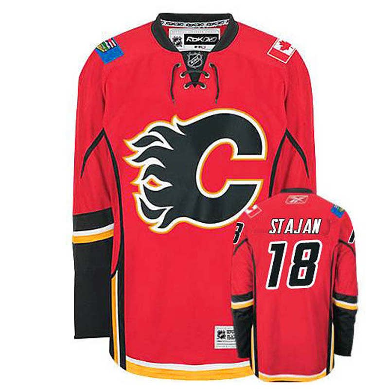 Matt Stajan Calgary Flames #18 Home Ice Hockey Jersey