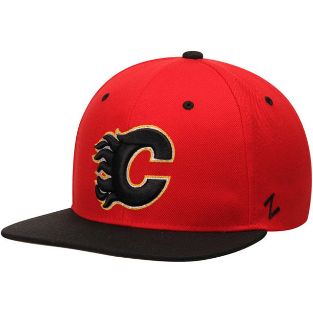 Calgary Flames Zephyr Red/Black Z11 Snapback Adjustable Hat