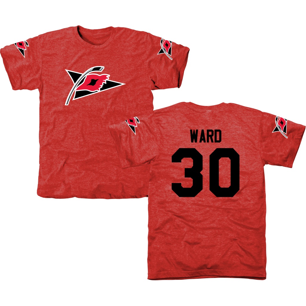 Cam Ward Carolina Hurricanes Red Tri-blend T-Shirt