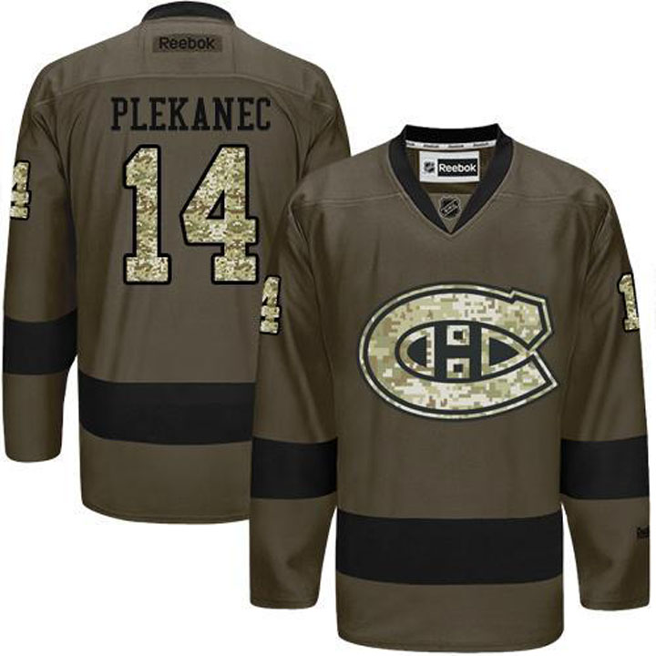 Tomas Plekanec Montreal Canadiens #14 Green Camo Player Jersey