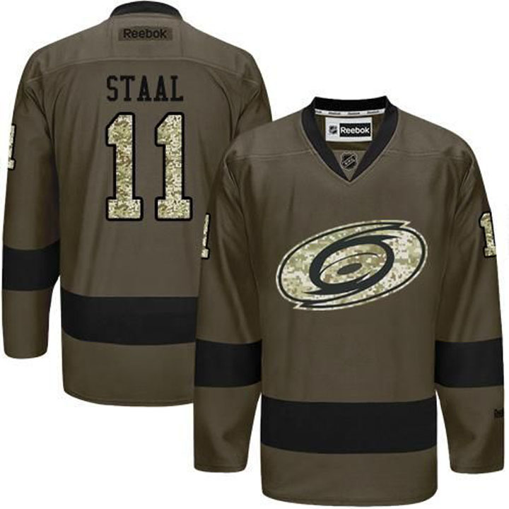 Jordan Staal Carolina Hurricanes #11 Green Camo Player Jersey