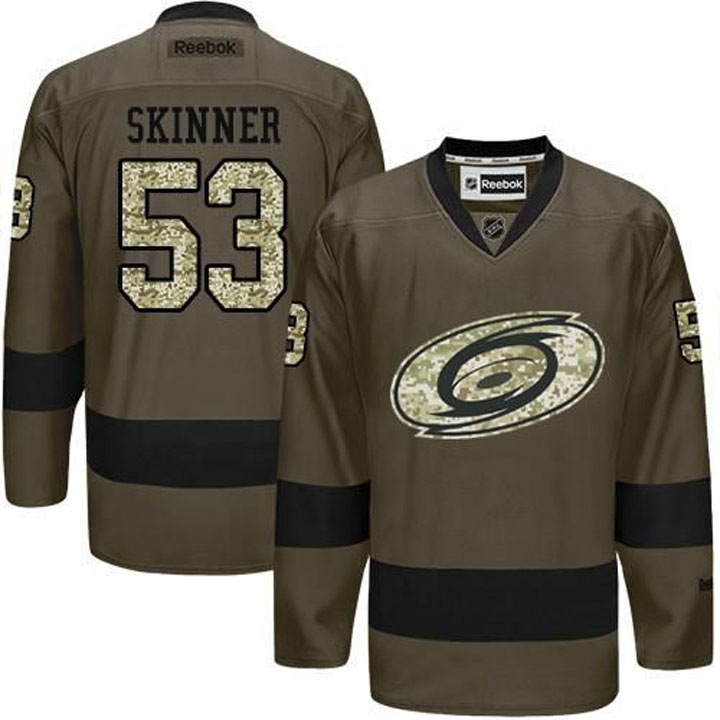 Jeff Skinner Carolina Hurricanes #53 Green Camo Player Jersey