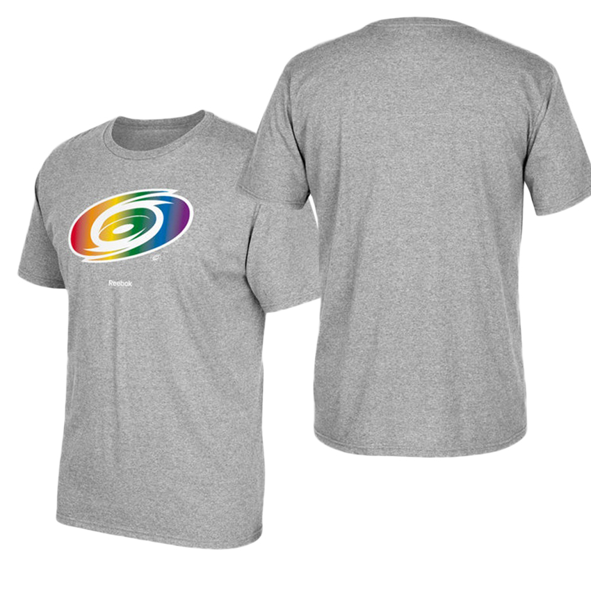 Carolina Hurricanes Gray Hockey Is For Everyone Rainbow T-shirt