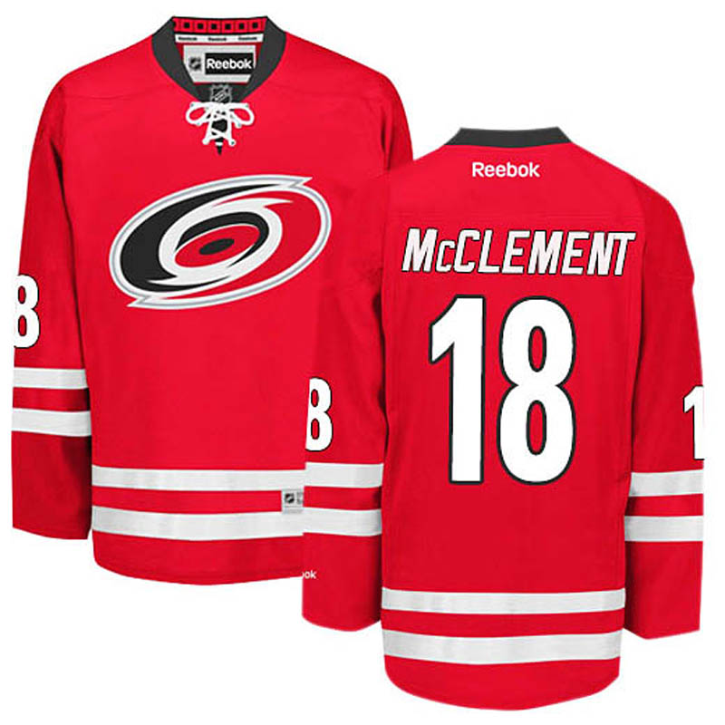 Jay McClement Carolina Hurricanes #18 Home Ice Hockey Jersey