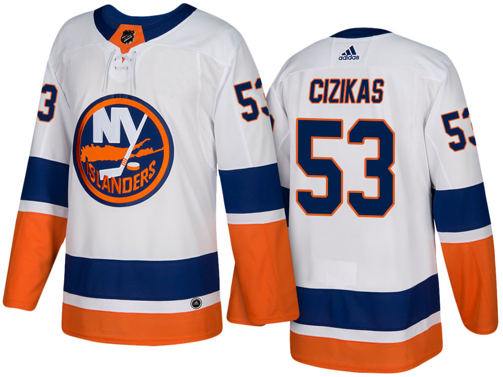 NHL Men's New York Islanders #53 Casey Cizikas White 2017-2018 Season New-Look Jersey