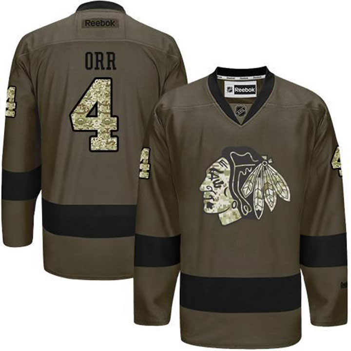 Bobby Orr Chicago Blackhawks #4 Green Camo Player Jersey