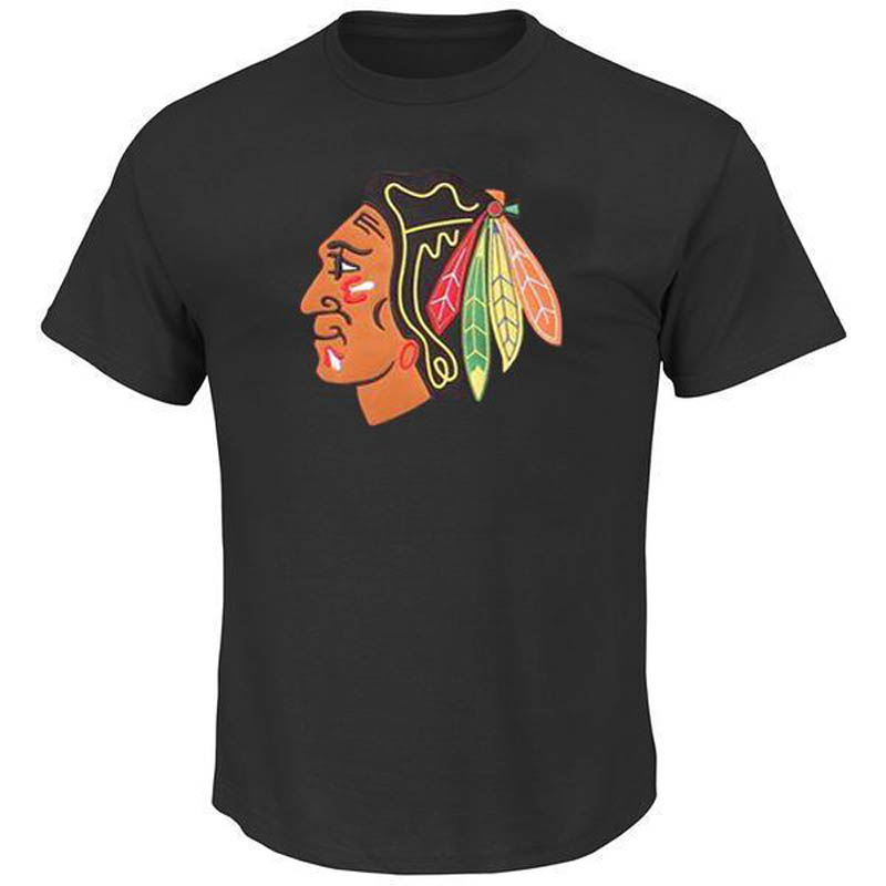  Blackhawks Short Sleeve Crew Neck T-Shirt