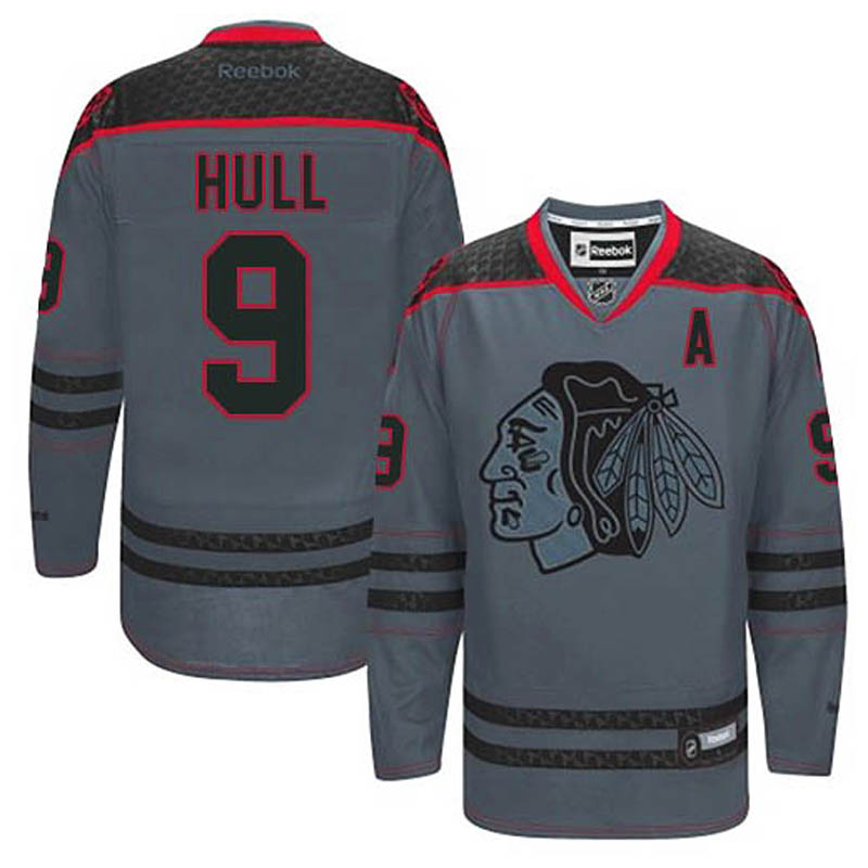 Bobby Hull Chicago Blackhawks #9 Cross Check Fashion Ice Hockey Jersey