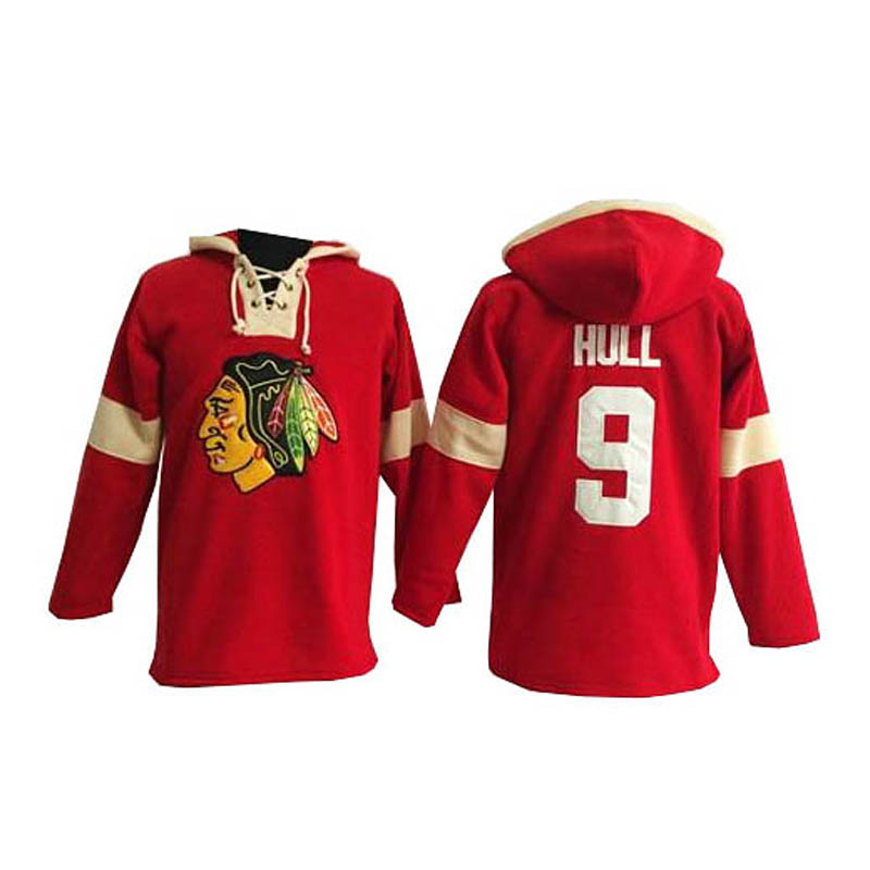 Bobby Hull Chicago Blackhawks #9 Pullover Hoodie Ice Hockey Jersey