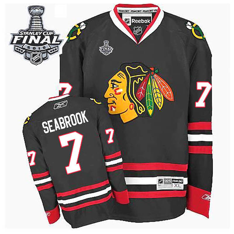 Brent Seabrook Chicago Blackhawks #7 Third 2015 Stanley Cup Ice Hockey Jersey