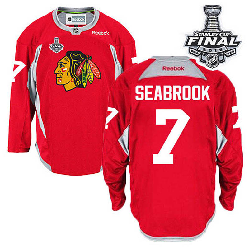 Brent Seabrook Chicago Blackhawks #7 2015 Stanley Cup Practice Ice Hockey Jersey