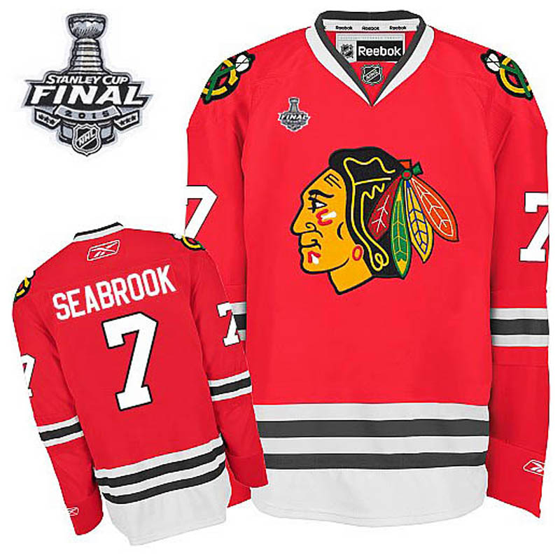 Brent Seabrook Chicago Blackhawks #7 Home 2015 Stanley Cup Ice Hockey Jersey