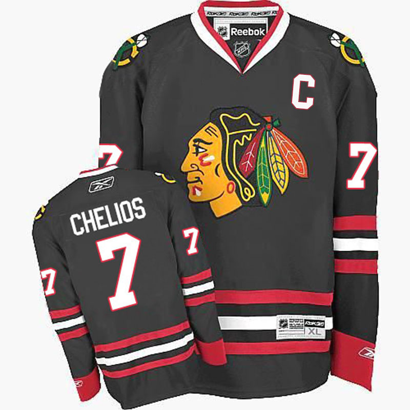 Chris Chelios Chicago Blackhawks #7 Third Ice Hockey Jersey