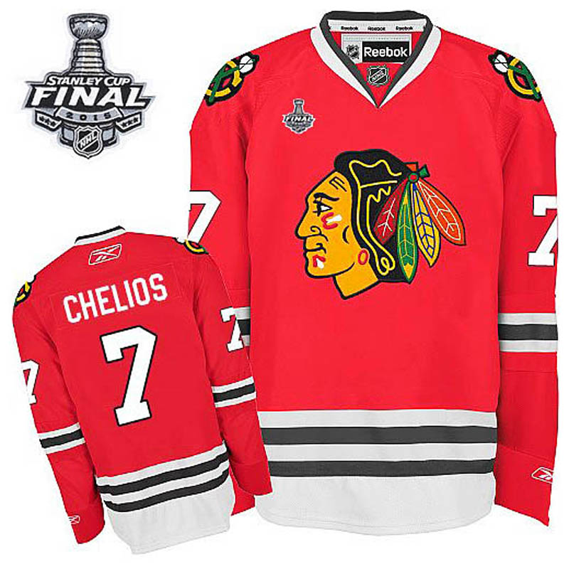 Chris Chelios Chicago Blackhawks #7 Home 2015 Stanley Cup Ice Hockey Jersey