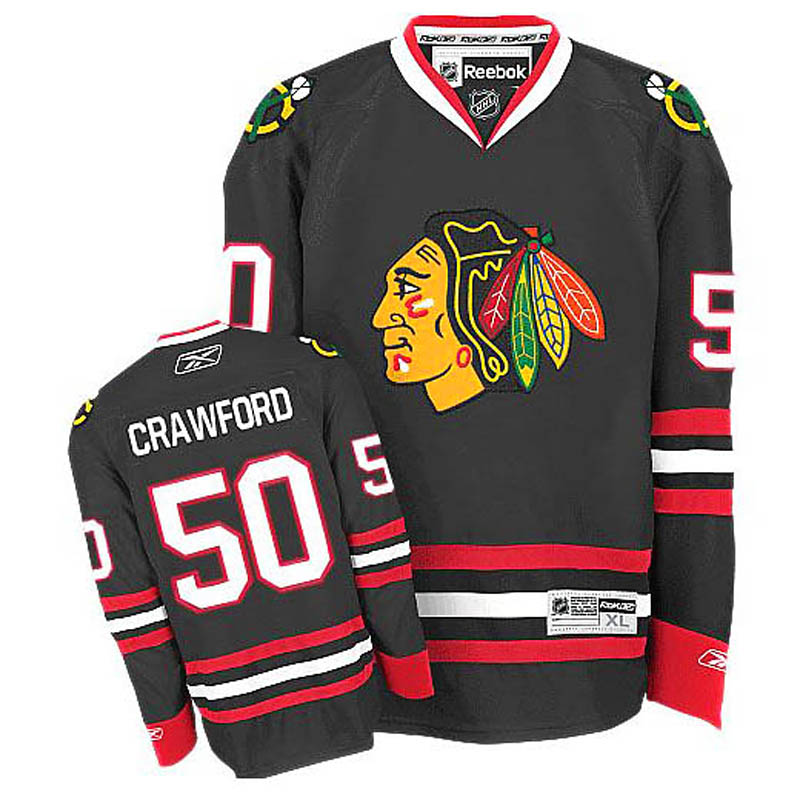 Corey Crawford Chicago Blackhawks #50 Third Ice Hockey Jersey