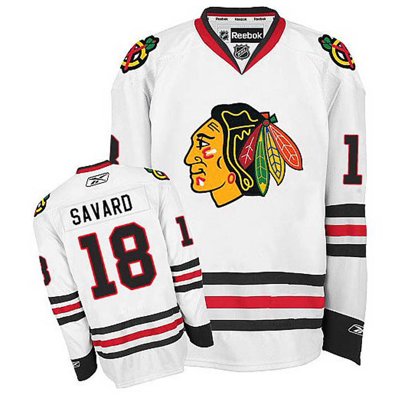 Denis Savard Chicago Blackhawks #18 Away Ice Hockey Jersey