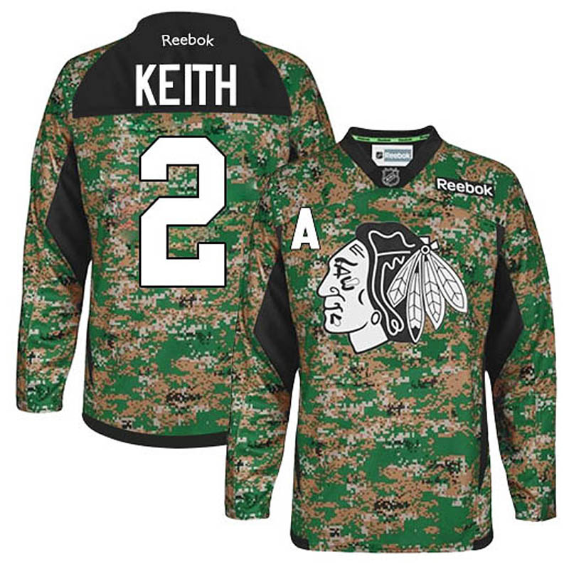 Duncan Keith Chicago Blackhawks #2 Veterans Day Ice Hockey Jersey