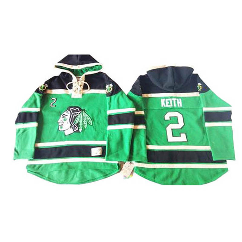 Duncan Keith Chicago Blackhawks #2 St. Patrick's Day Ice Hockey Jersey