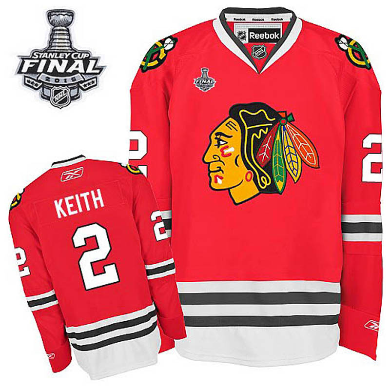 Duncan Keith Chicago Blackhawks #2 Home 2015 Stanley Cup Ice Hockey Jersey