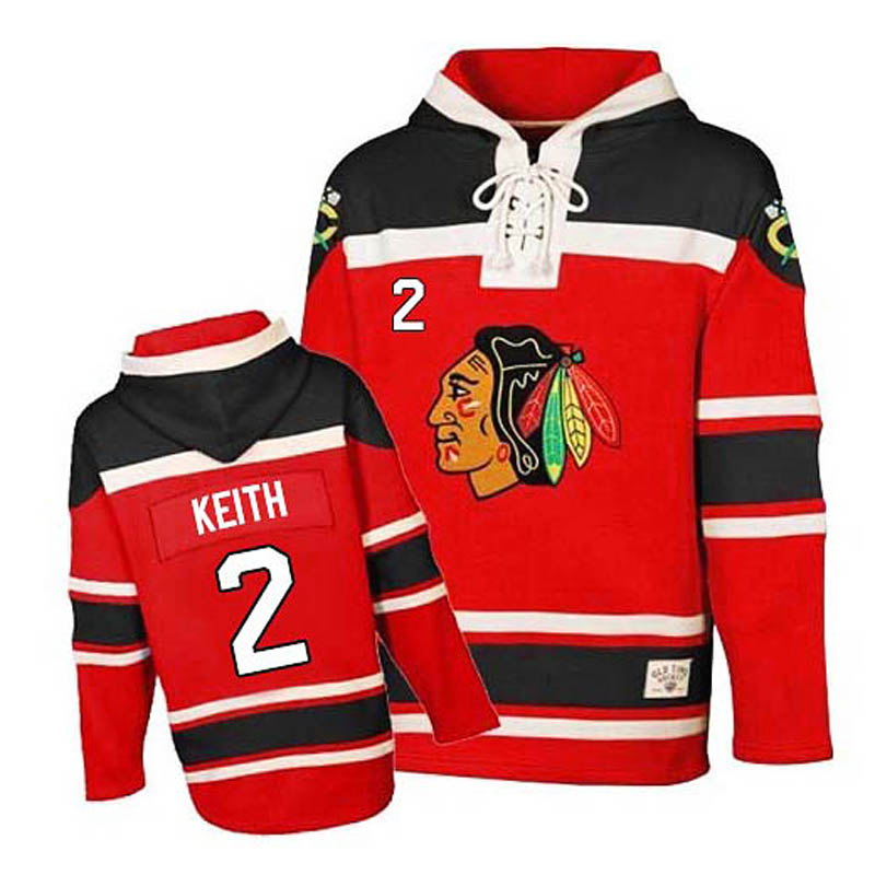 Duncan Keith Chicago Blackhawks #2 Ice Hockey Sawyer Hooded Sweatshirt