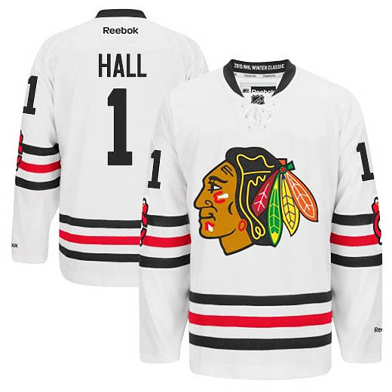 Glenn Hall Chicago Blackhawks #1 2015 Winter Classic Ice Hockey Jersey