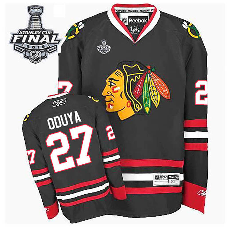 Johnny Oduya Chicago Blackhawks #27 Third 2015 Stanley Cup Ice Hockey Jersey