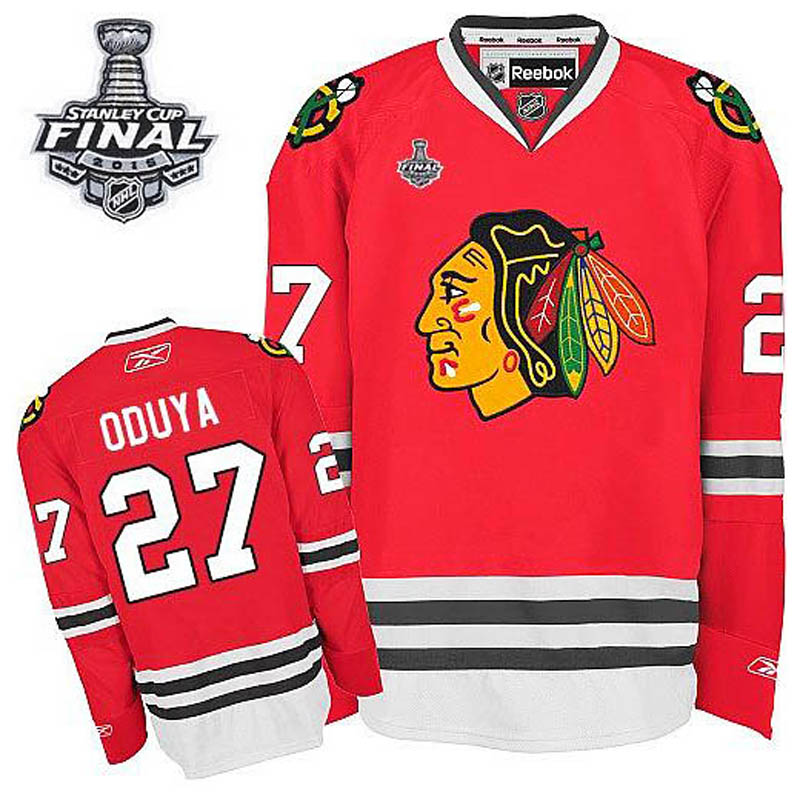 Johnny Oduya Chicago Blackhawks #27 Home 2015 Stanley Cup Ice Hockey Jersey