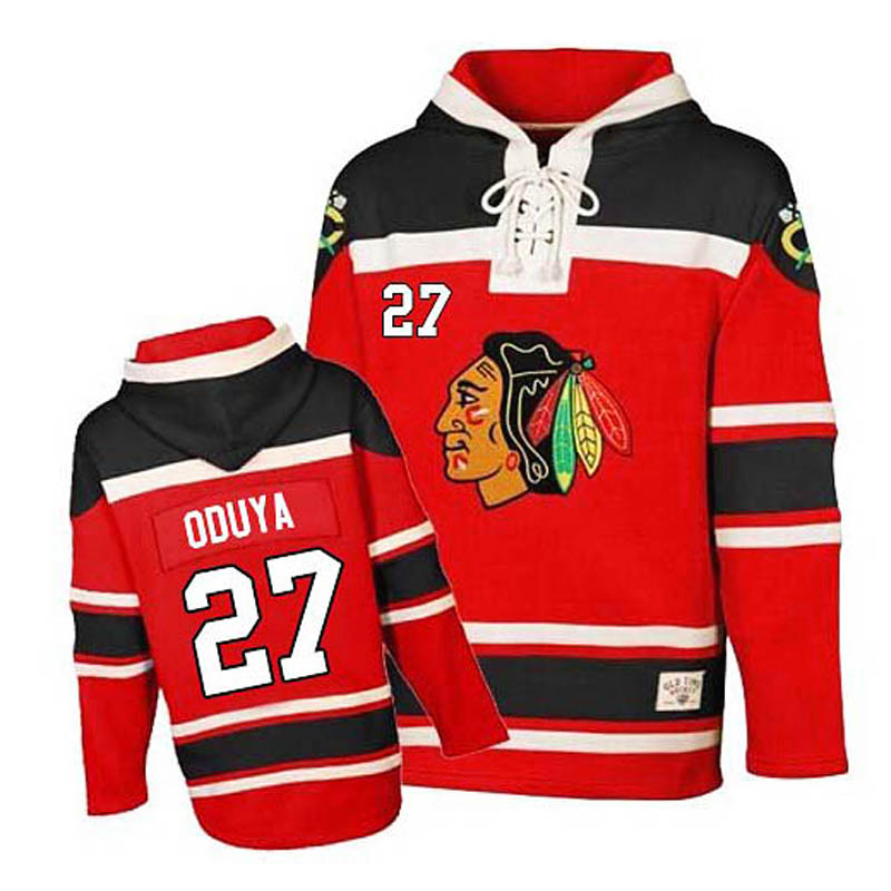 Johnny Oduya Chicago Blackhawks #27 Ice Hockey Sawyer Hooded Sweatshirt