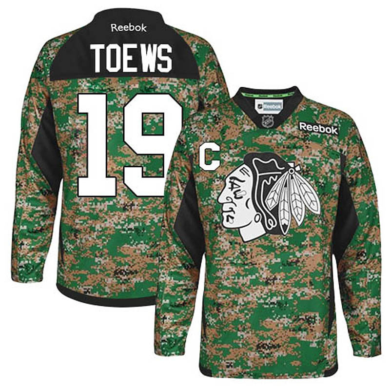 Jonathan Toews Chicago Blackhawks #19 Veterans Day Ice Hockey Jersey