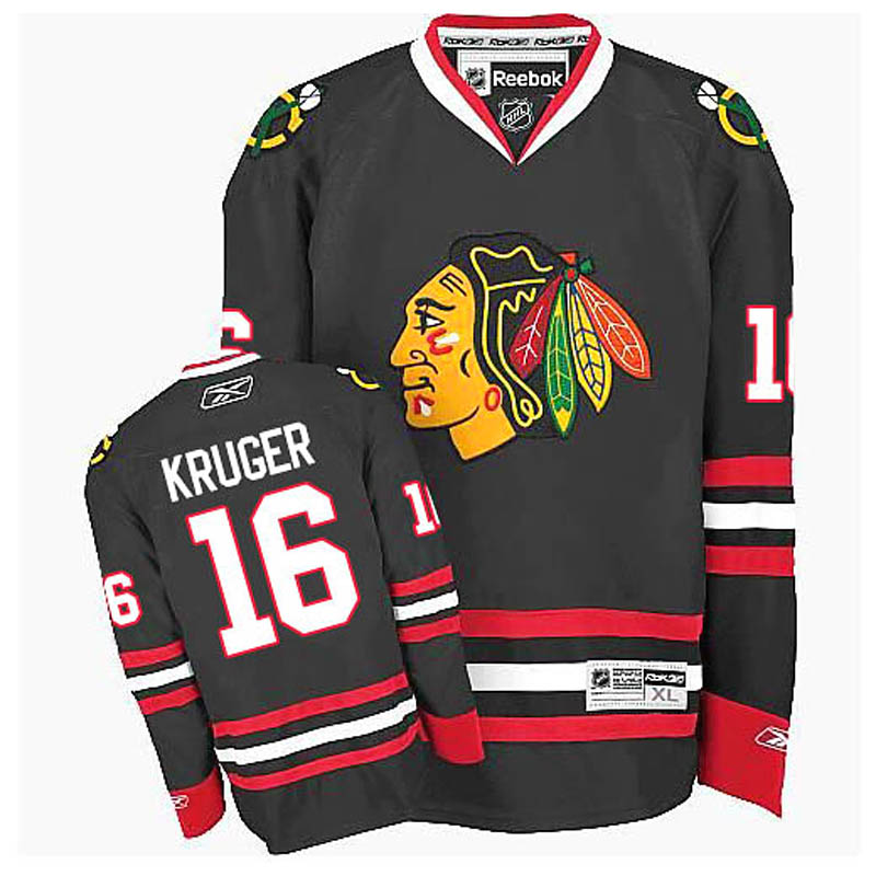 Marcus Kruger Chicago Blackhawks #16 Third Ice Hockey Jersey