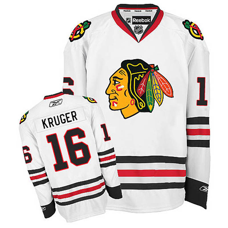 Marcus Kruger Chicago Blackhawks #16 Away Ice Hockey Jersey