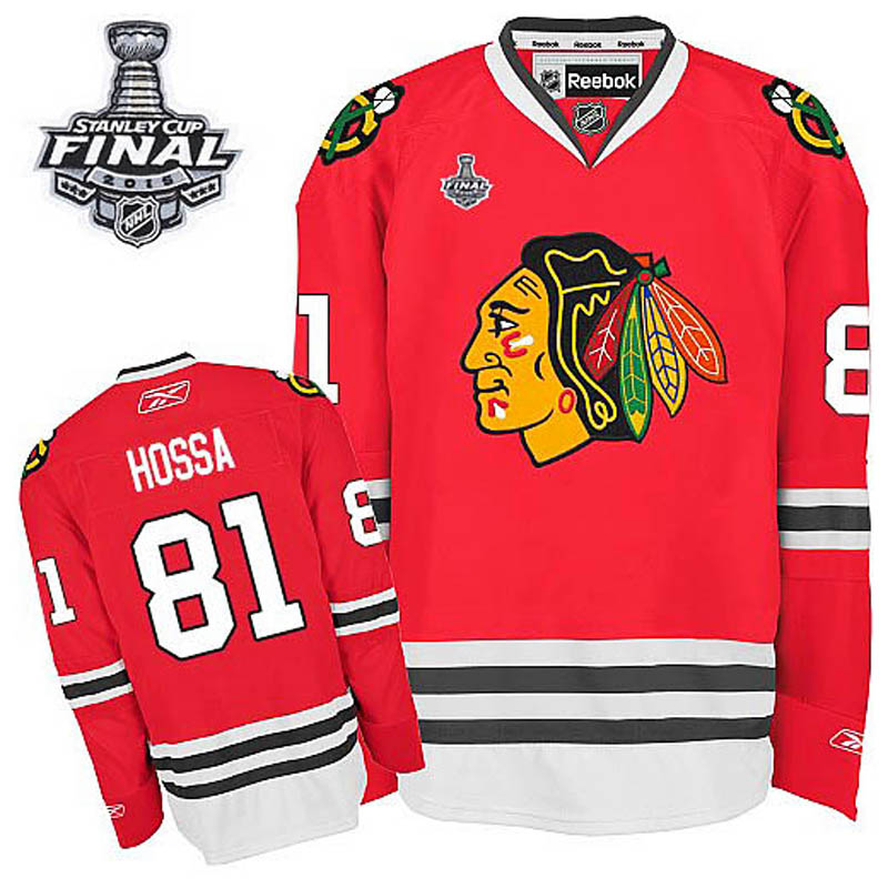 Marian Hossa Chicago Blackhawks #81 Home 2015 Stanley Cup Ice Hockey Jersey