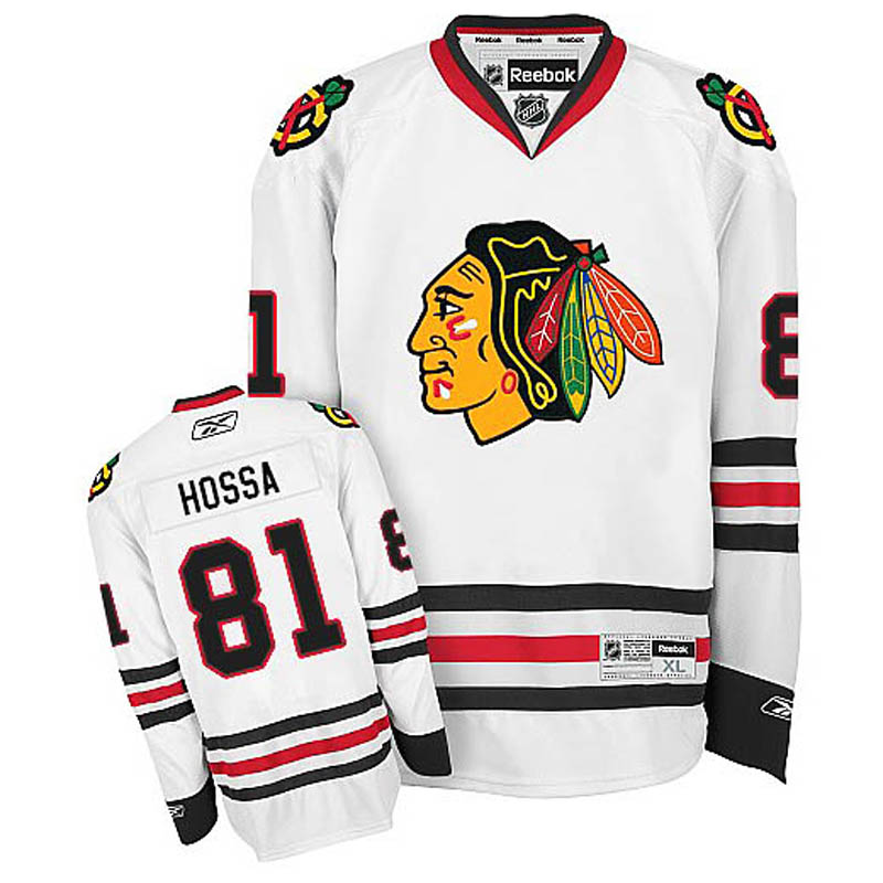 Marian Hossa Chicago Blackhawks #81 Away Ice Hockey Jersey