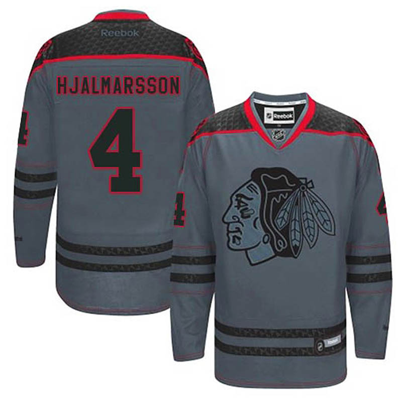 Niklas Hjalmarsson Chicago Blackhawks #4 Cross Check Fashion Ice Hockey Jersey