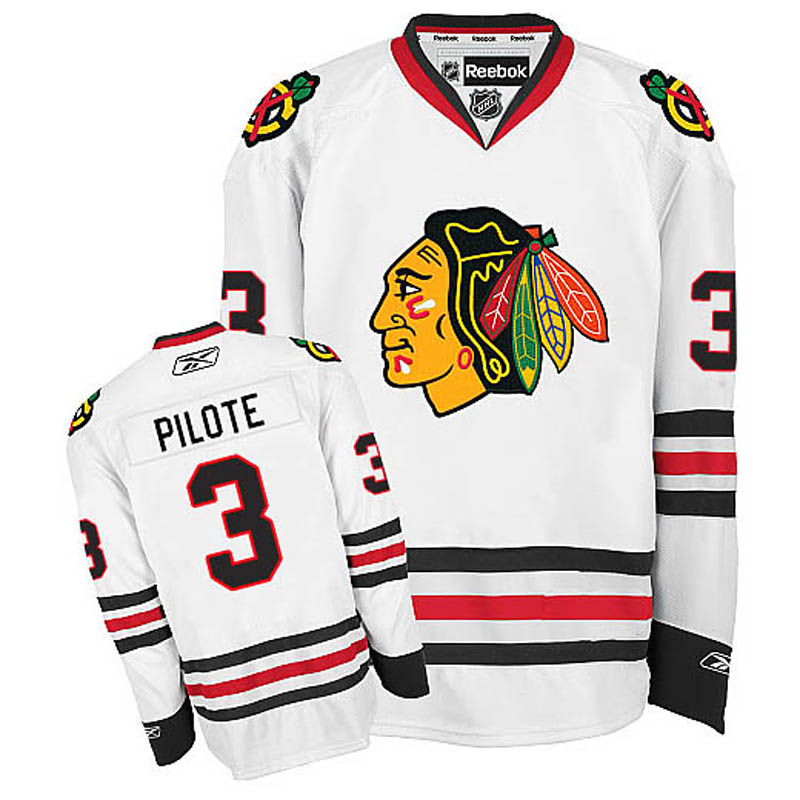 Pierre Pilote Chicago Blackhawks #3 Away Ice Hockey Jersey