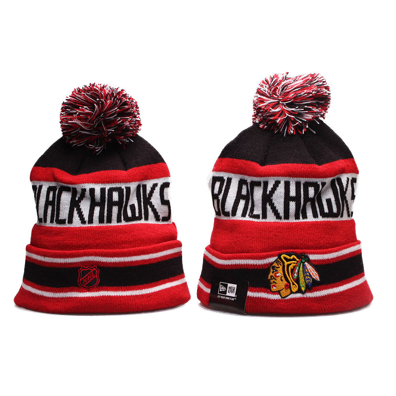 Chicago Blackhawks 2017 Winter Classic Knit Hat With Pom Beanies Red