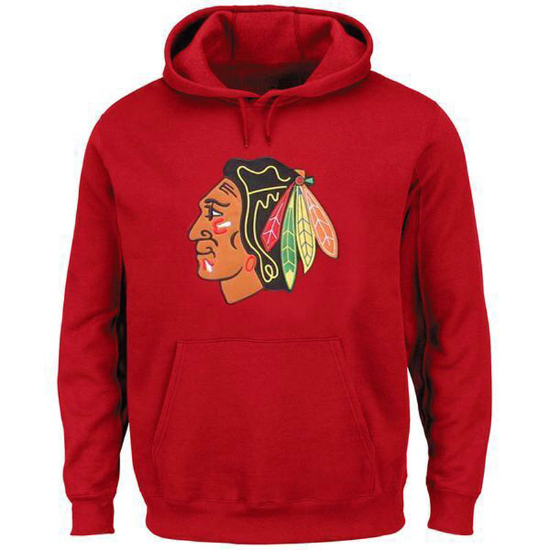 Blackhawks Red Fleece Pullover Hoodie