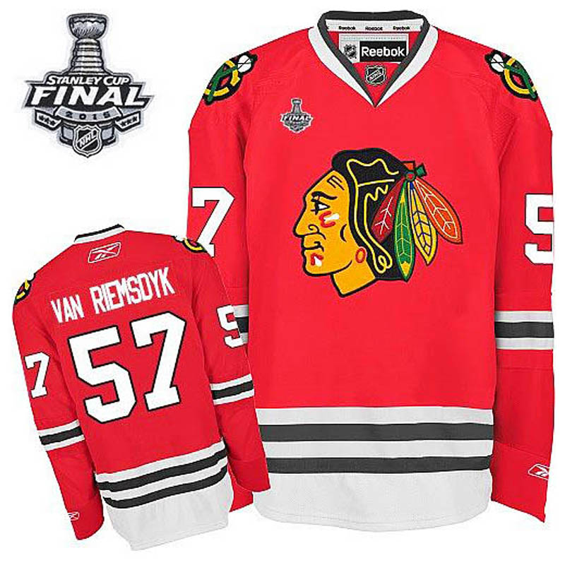 Trevor Van Riemsdyk Chicago Blackhawks #57 Home 2015 Stanley Cup Ice Hockey Jersey