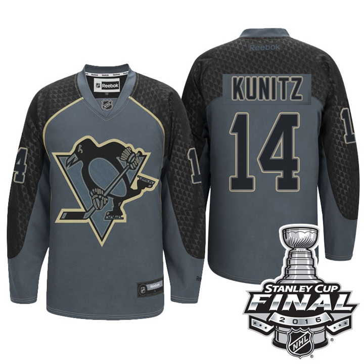 Penguins #14 Chris Kunitz 2016 Stanley Cup Champions Storm Premier Crosscheck Finals Jersey