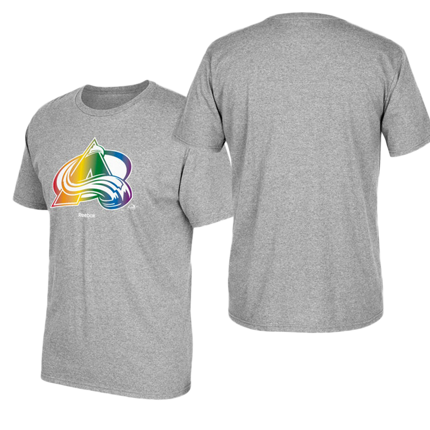 Colorado Avalanche Gray Hockey Is For Everyone Rainbow T-shirt