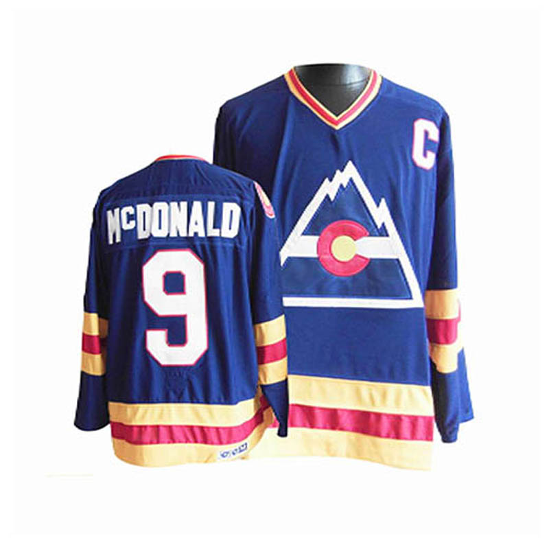 Lanny McDonald Colorado Avalanche #9 Throwback Ice Hockey Jersey