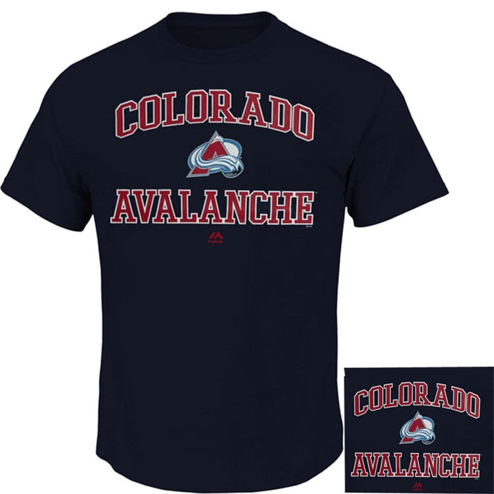 Colorado Avalanche Navy Blue Heart And Soul T-shirt