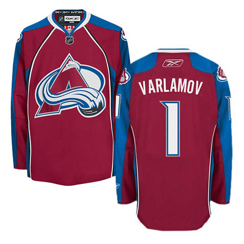 Semyon Varlamov Colorado Avalanche #1 Home Ice Hockey Jersey