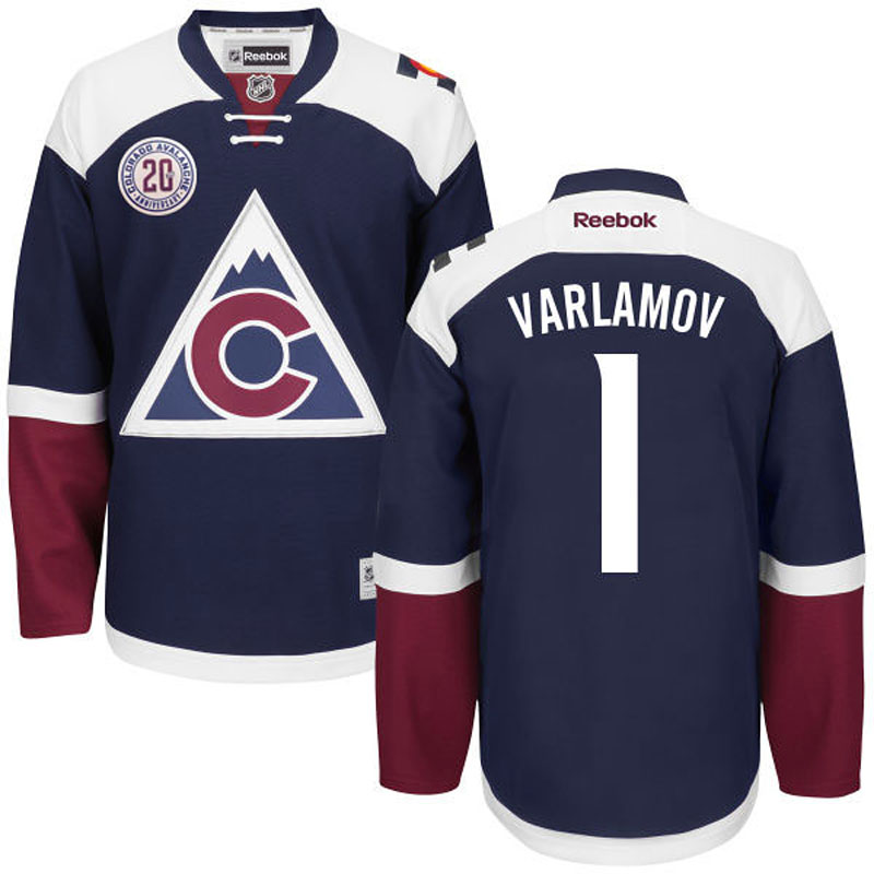 Semyon Varlamov Colorado Avalanche #1 Ice Hockey Jersey